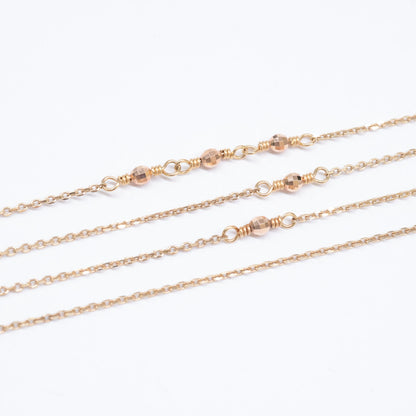 agete アガット 【美品】K10 ミラーボール ロング ネックレス