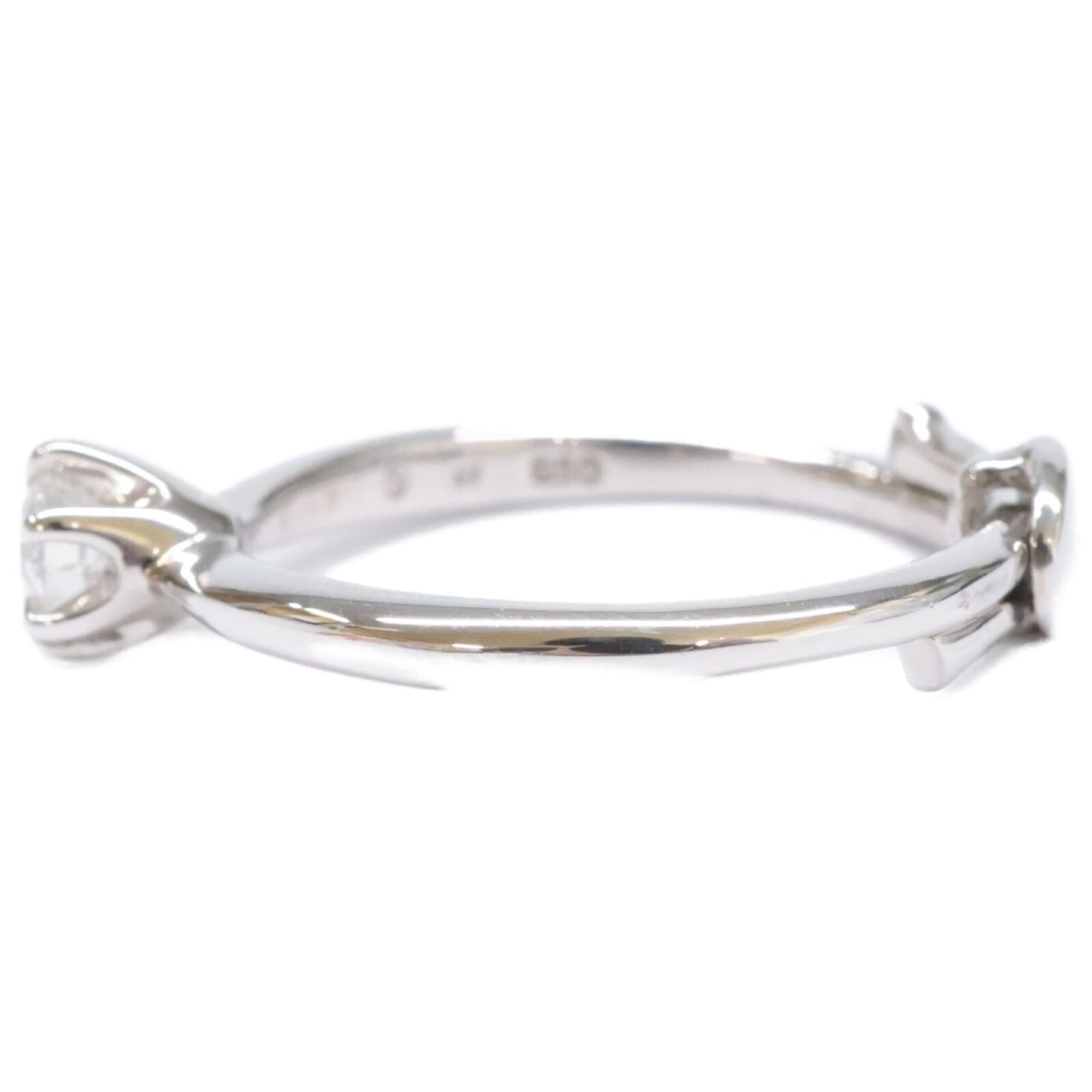 銀座ダイヤモンドシライシ SV950 Smile propose ring スマイルプロポーズ 0.202ct ダイヤモンド リング 指輪