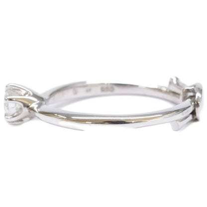 銀座ダイヤモンドシライシ SV950 Smile propose ring スマイルプロポーズ 0.202ct ダイヤモンド リング 指輪