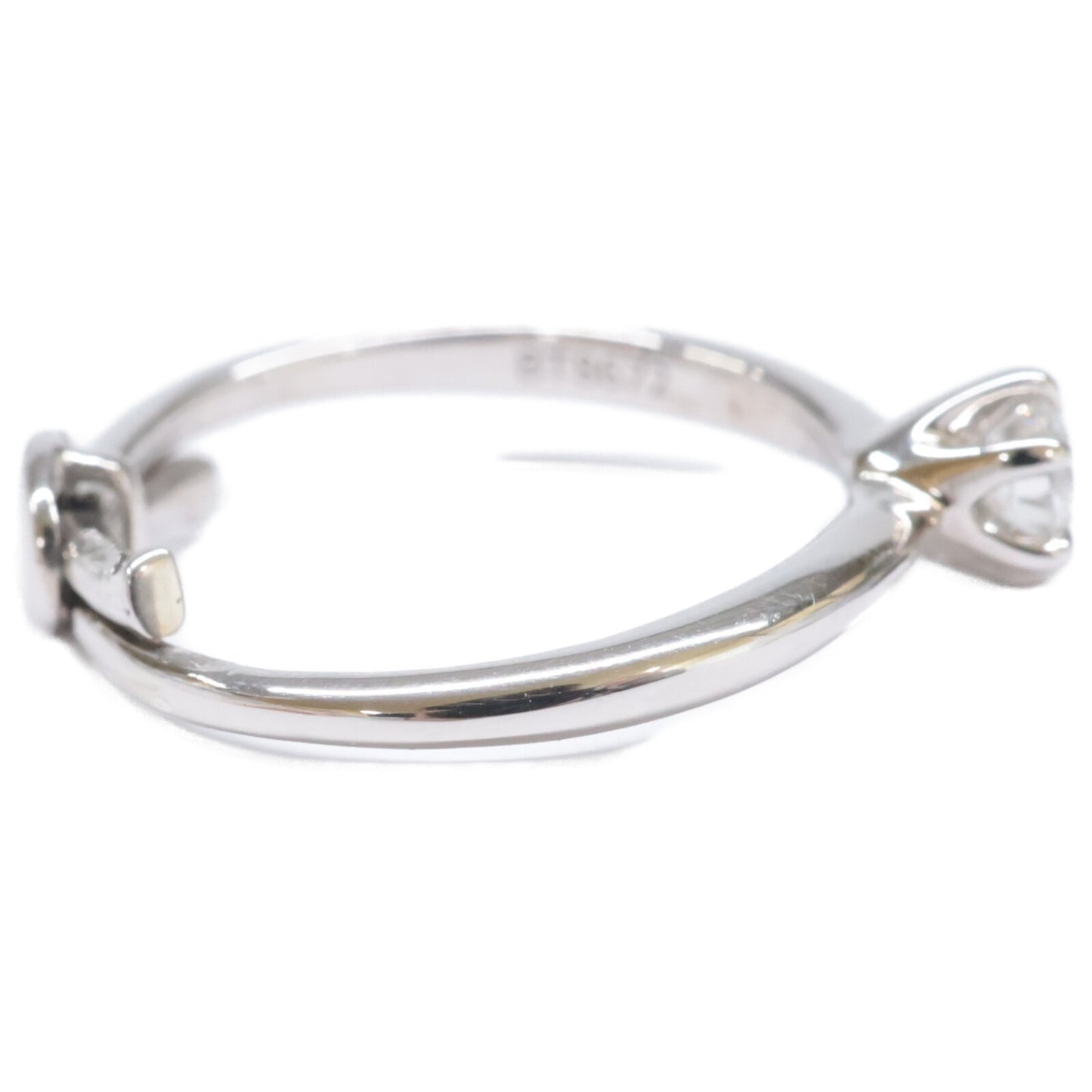 銀座ダイヤモンドシライシ SV950 Smile propose ring スマイルプロポーズ 0.202ct ダイヤモンド リング 指輪