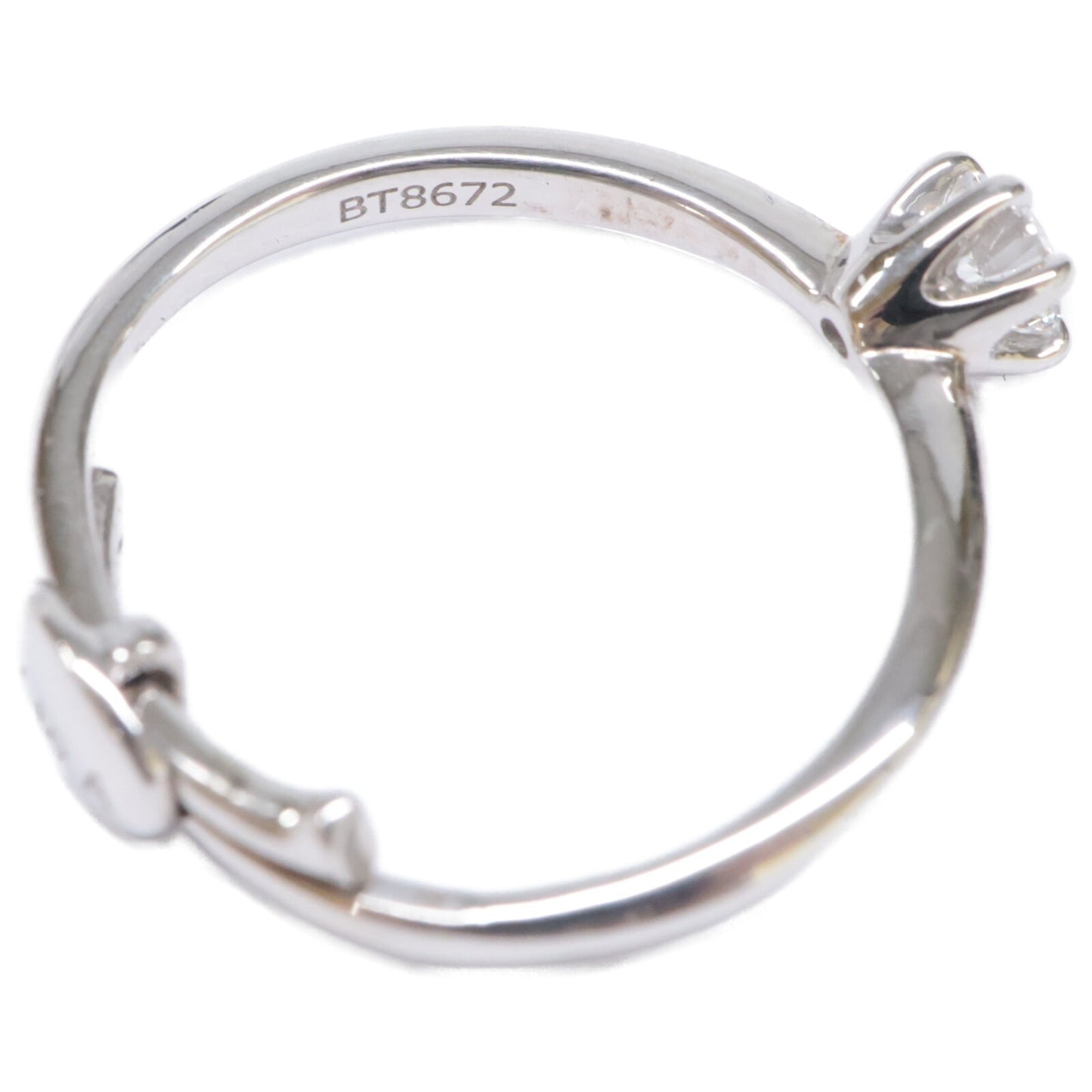 銀座ダイヤモンドシライシ SV950 Smile propose ring スマイルプロポーズ 0.202ct ダイヤモンド リング 指輪