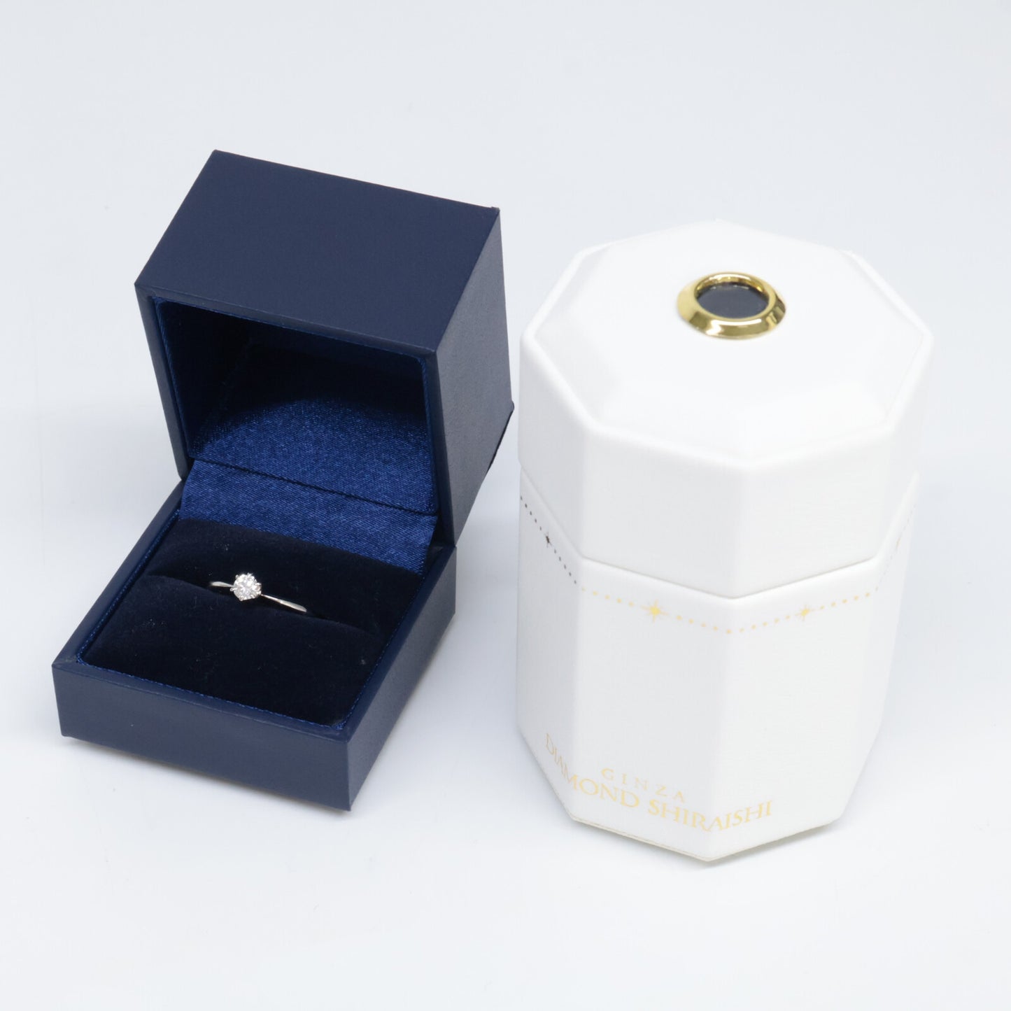 銀座ダイヤモンドシライシ SV950 Smile propose ring スマイルプロポーズ 0.202ct ダイヤモンド リング 指輪