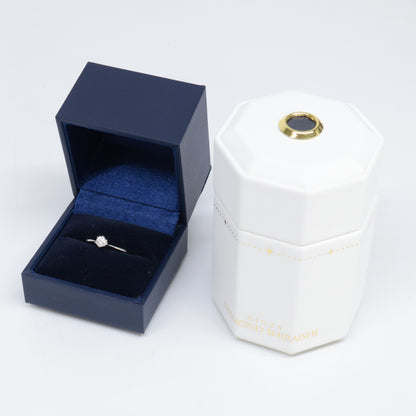 銀座ダイヤモンドシライシ SV950 Smile propose ring スマイルプロポーズ 0.202ct ダイヤモンド リング 指輪