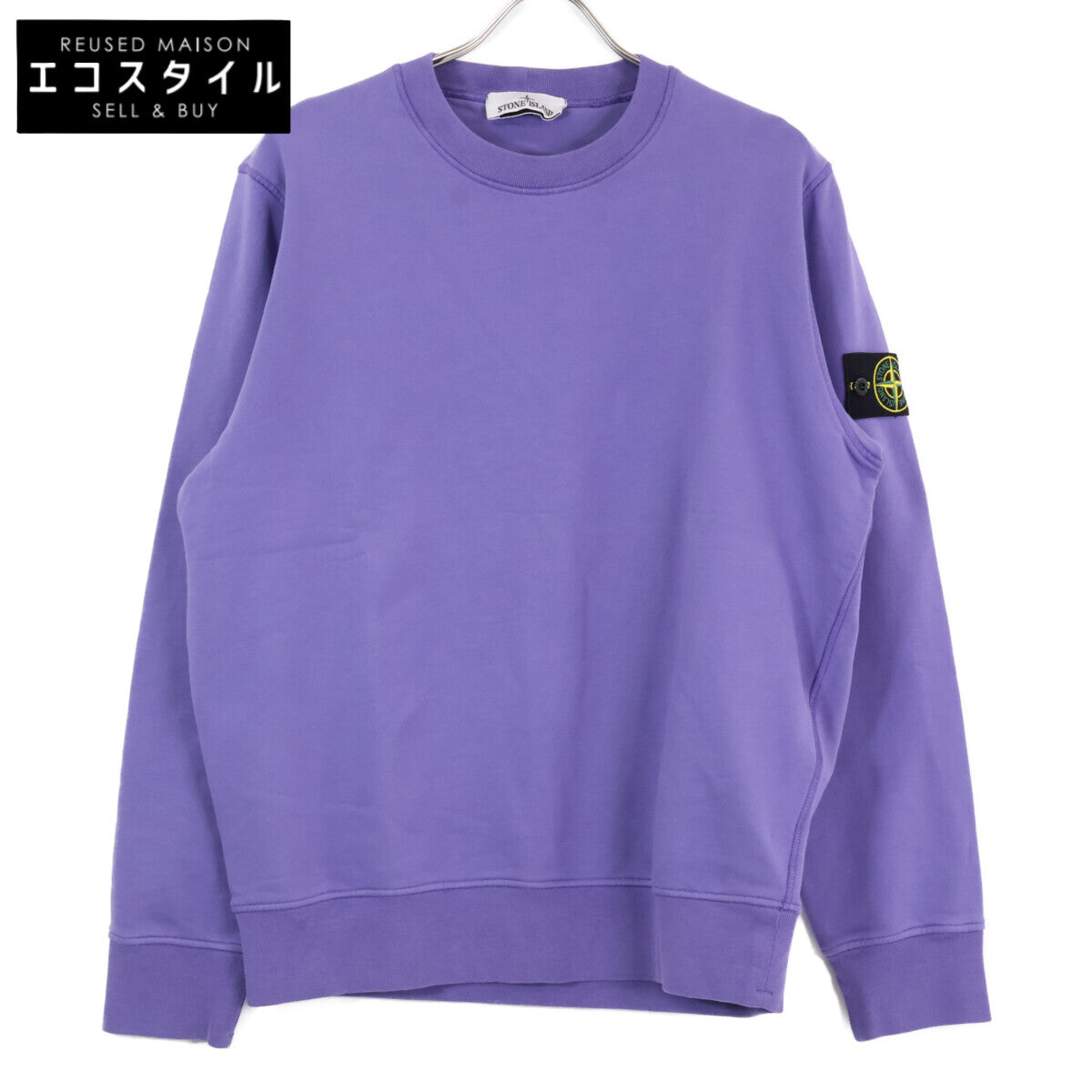 STONE ISLAND ストーンアイランド 【美品/国内正規/23年製】801563051 レギュラーフィット クルーネック スウェットシャツ/ トップス L