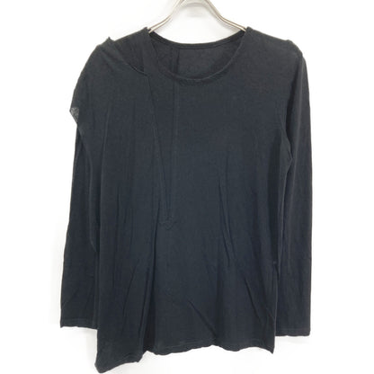 Y's ワイズ YS-T09-063 ﾌﾞﾗｯｸ 24SS ｽﾄﾚｯﾁｱｼﾝﾒﾄﾘｰ 変形ｶｯﾄｿｰ トップス 2