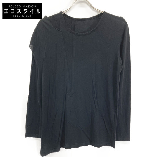 Y's ワイズ YS-T09-063 ﾌﾞﾗｯｸ 24SS ｽﾄﾚｯﾁｱｼﾝﾒﾄﾘｰ 変形ｶｯﾄｿｰ トップス 2