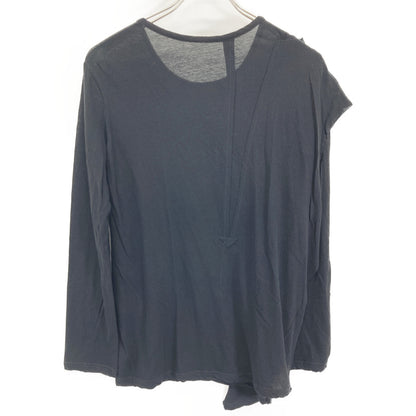 Y's ワイズ YS-T09-063 ﾌﾞﾗｯｸ 24SS ｽﾄﾚｯﾁｱｼﾝﾒﾄﾘｰ 変形ｶｯﾄｿｰ トップス 2