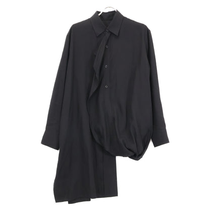 Yohji Yamamoto ヨウジヤマモト ﾌﾞﾗｯｸ CELLULOSE LAYERED BLOUSE トップス 1
