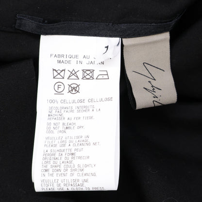 Yohji Yamamoto ヨウジヤマモト ﾌﾞﾗｯｸ CELLULOSE LAYERED BLOUSE トップス 1