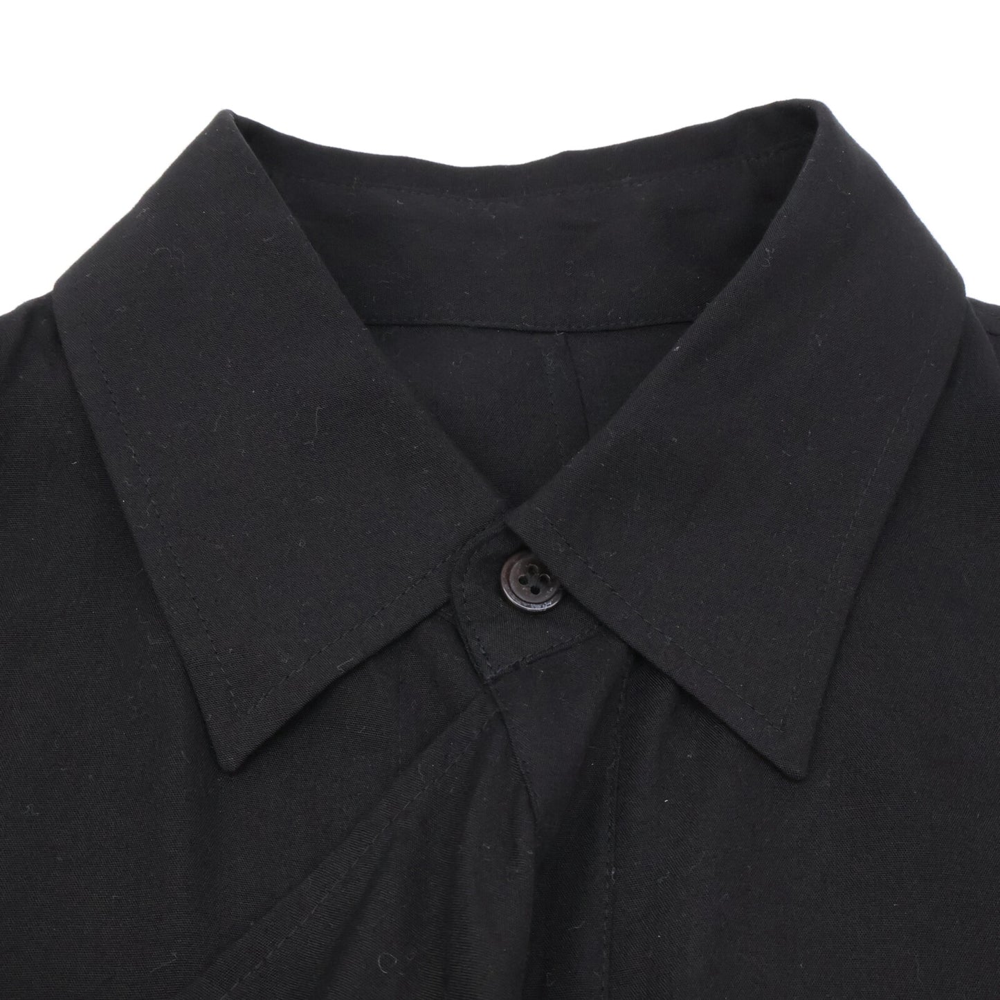 Yohji Yamamoto ヨウジヤマモト ﾌﾞﾗｯｸ CELLULOSE LAYERED BLOUSE トップス 1