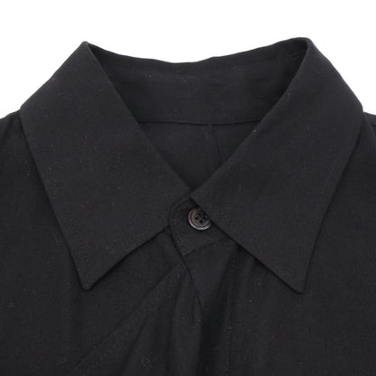 Yohji Yamamoto ヨウジヤマモト ﾌﾞﾗｯｸ CELLULOSE LAYERED BLOUSE トップス 1