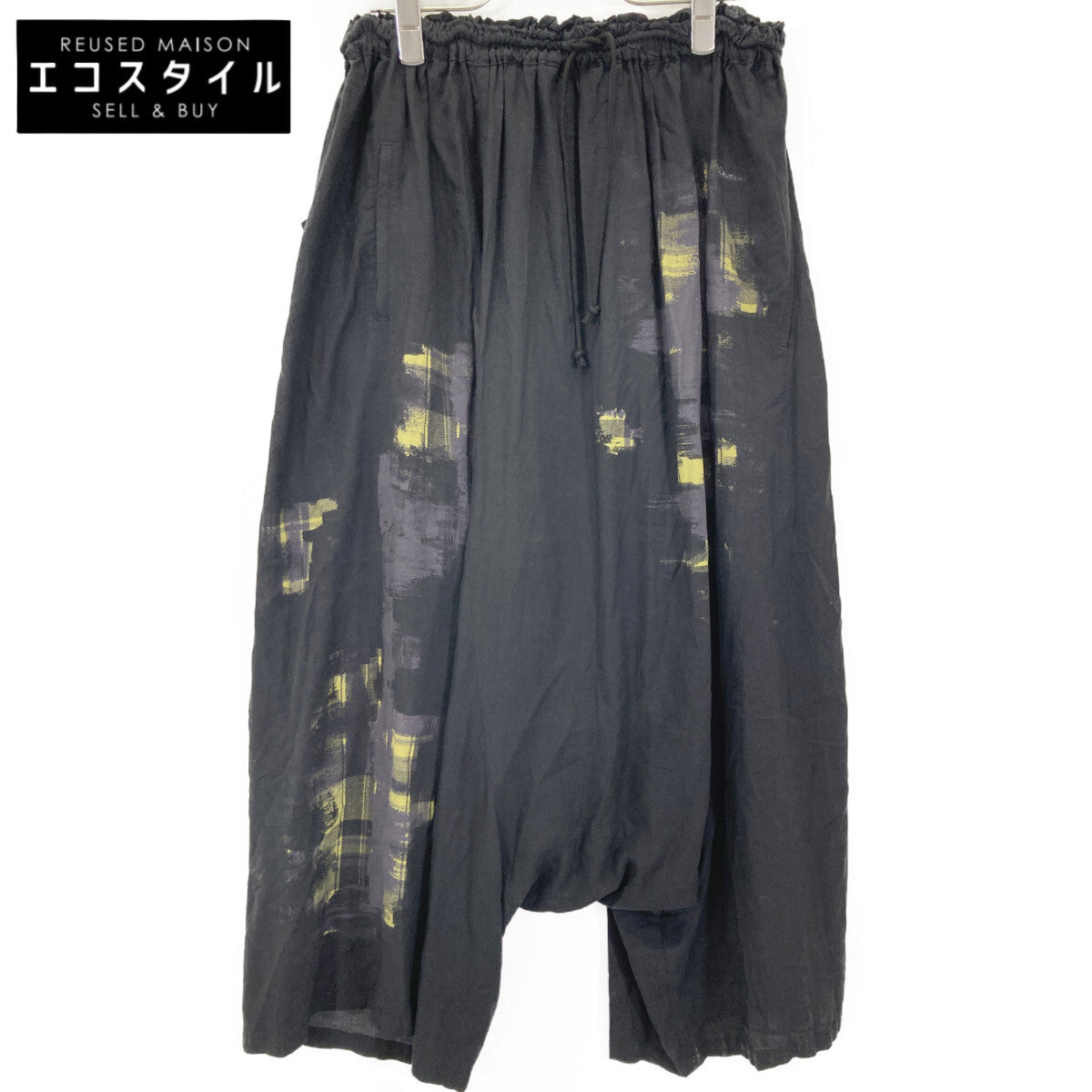 Y's ワイズ YZ-P11-213 ﾌﾞﾗｯｸ WITH SHIRRING DETAILS ｻﾙｴﾙﾊﾟﾝﾂ ボトムス 1