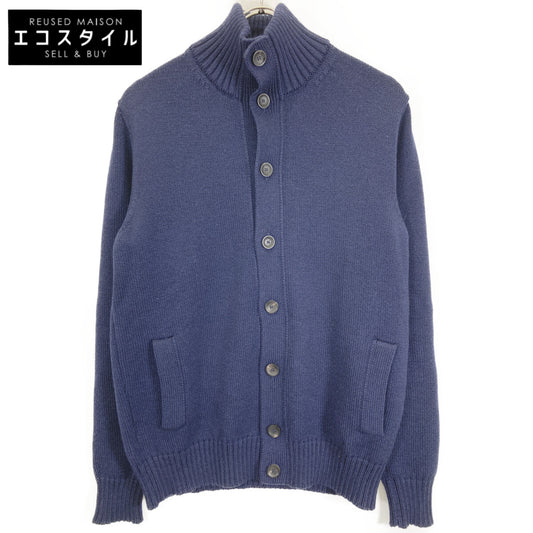 ZANONE ザノーネ 812519 CHIOTO ﾈｲﾋﾞｰ 5ｹﾞｰｼﾞｳｰﾙｿﾘｯﾄﾞ ﾆｯﾄｶｰﾃﾞｨｶﾞﾝ トップス 50