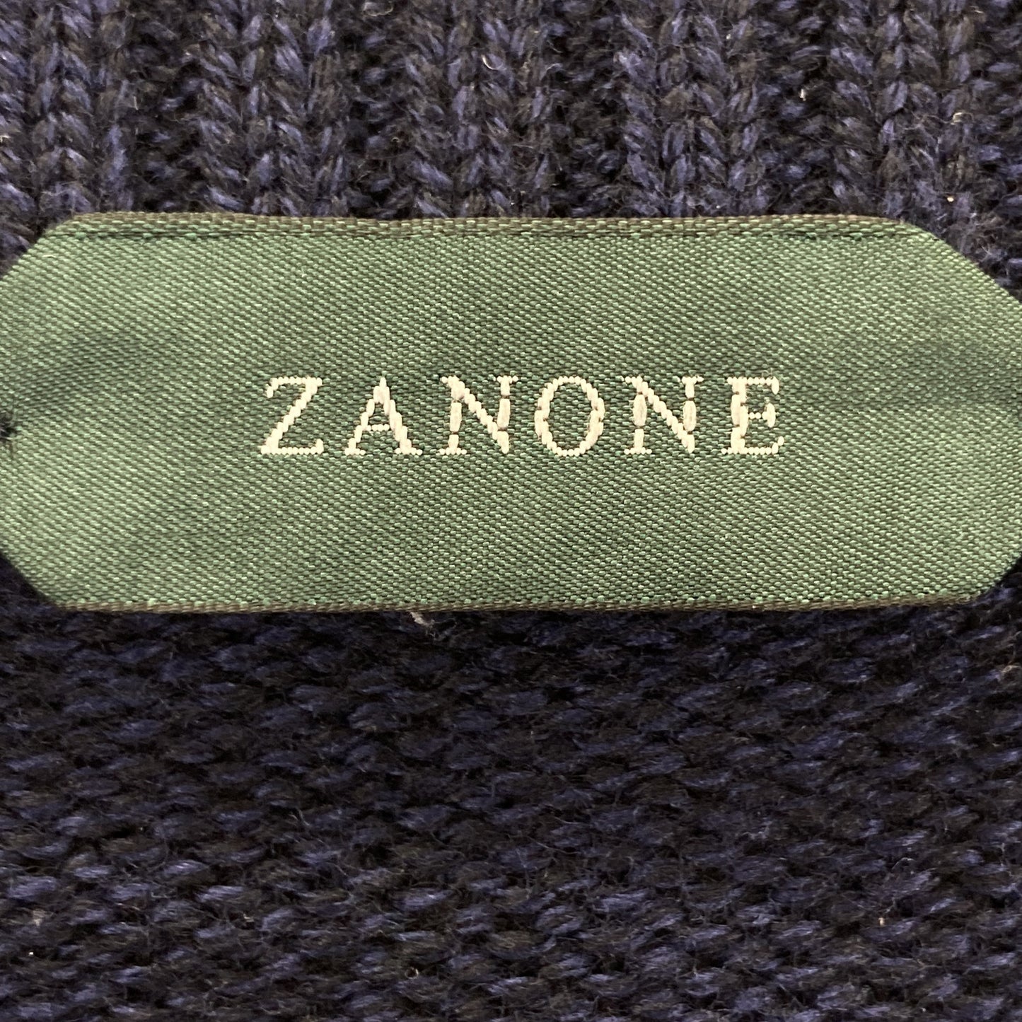 ZANONE ザノーネ 812519 CHIOTO ﾈｲﾋﾞｰ 5ｹﾞｰｼﾞｳｰﾙｿﾘｯﾄﾞ ﾆｯﾄｶｰﾃﾞｨｶﾞﾝ トップス 50