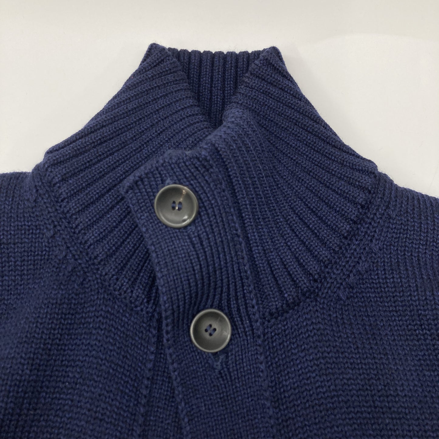 ZANONE ザノーネ 812519 CHIOTO ﾈｲﾋﾞｰ 5ｹﾞｰｼﾞｳｰﾙｿﾘｯﾄﾞ ﾆｯﾄｶｰﾃﾞｨｶﾞﾝ トップス 50