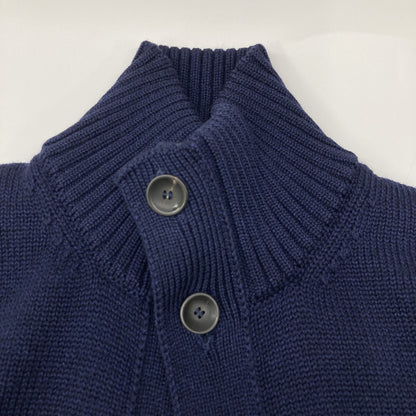 ZANONE ザノーネ 812519 CHIOTO ﾈｲﾋﾞｰ 5ｹﾞｰｼﾞｳｰﾙｿﾘｯﾄﾞ ﾆｯﾄｶｰﾃﾞｨｶﾞﾝ トップス 50