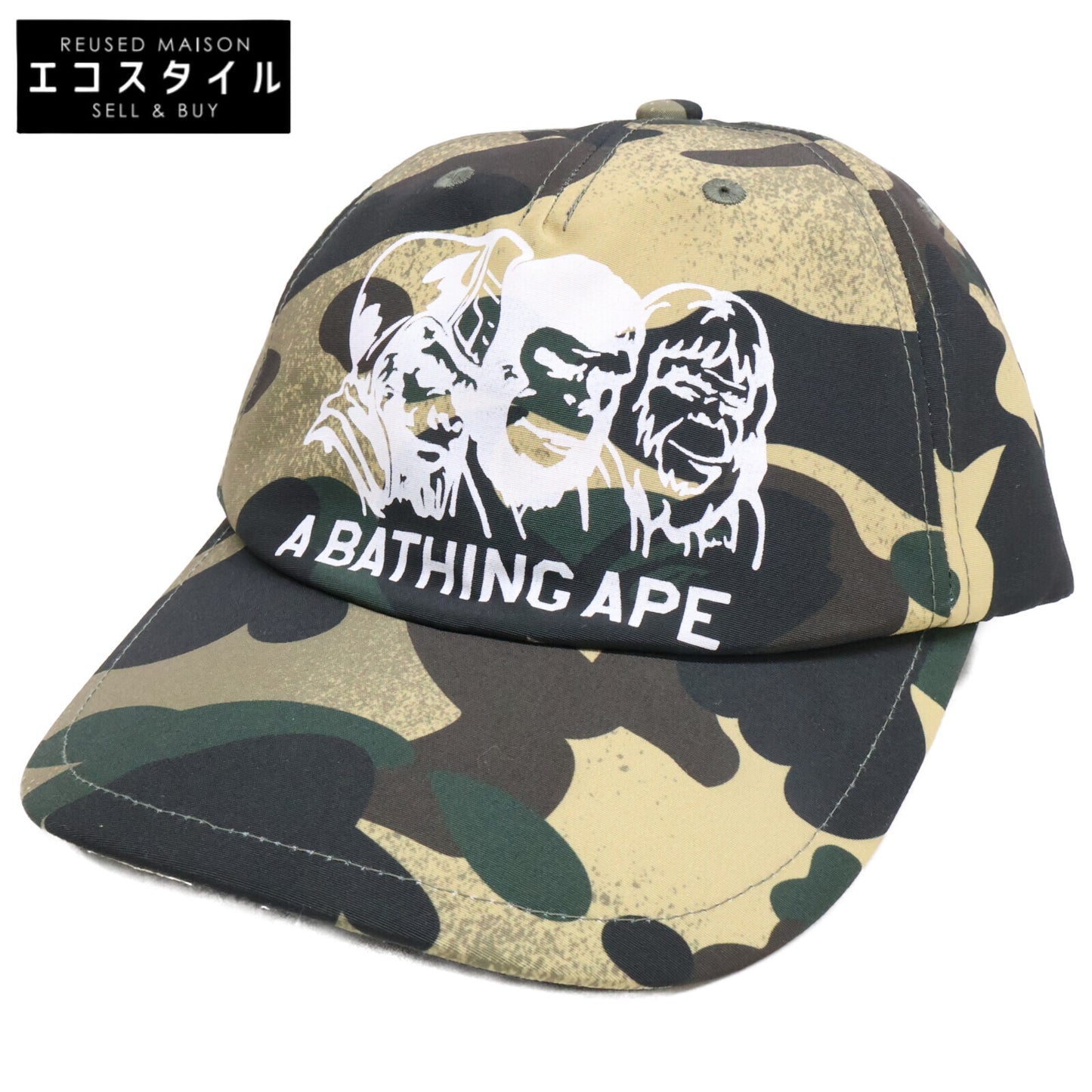 A BATHING APE アベイシングエイプ 【新品同様】1L70180003 MIXED 1ST CAMO CAP BAPE LEGACY ベースボールキャップ 帽子 F