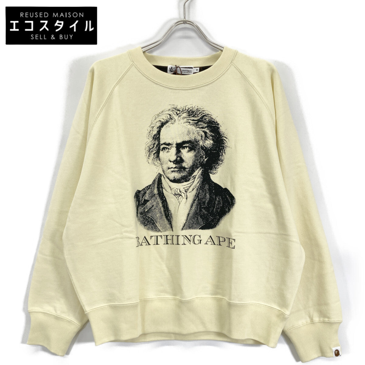 A BATHING APE アベイシングエイプ 【新品同様】001SWL701001M べートーヴェン クルーネック スウェットシャツ/ トップス M