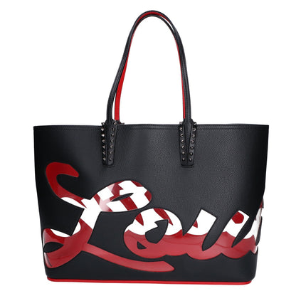 Christian Louboutin クリスチャンルブタン 新品同様 3195092 Cabata Logo CALF EMPIRE/PVC Tote Bag スパイクスタッズ カバタ ロゴ トートバッグ