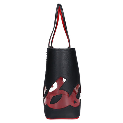 Christian Louboutin クリスチャンルブタン 新品同様 3195092 Cabata Logo CALF EMPIRE/PVC Tote Bag スパイクスタッズ カバタ ロゴ トートバッグ