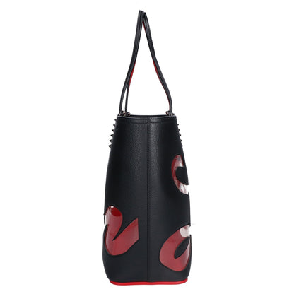 Christian Louboutin クリスチャンルブタン 新品同様 3195092 Cabata Logo CALF EMPIRE/PVC Tote Bag スパイクスタッズ カバタ ロゴ トートバッグ