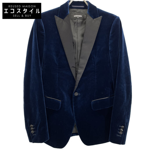 DSQUARED2 ディースクエアード 17年 S74BN0721 S47285 ﾌﾞﾙｰ ﾍﾞﾛｱ ｼﾞｬｹｯﾄ ジャケット 46