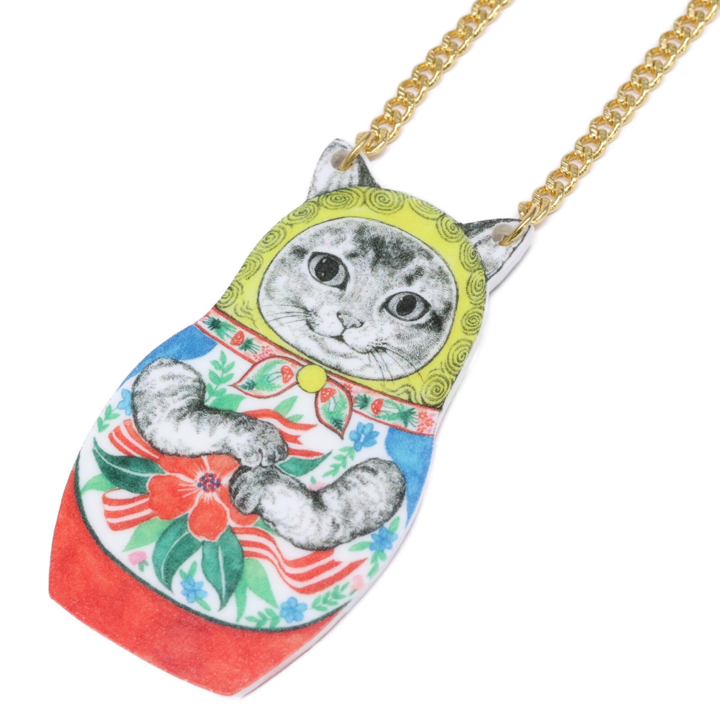 Yuko higuchi ヒグチユウコ 【新品同様】メラントリックヘムライト ネコリョーシカ ネックレス