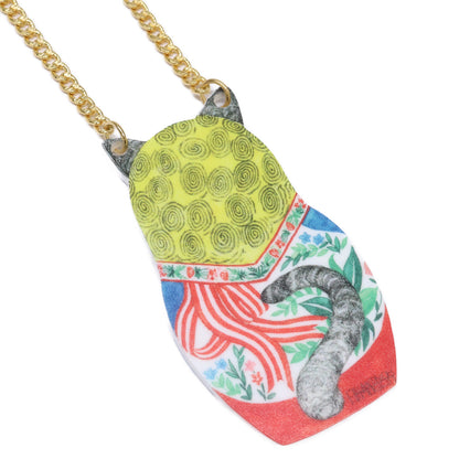 Yuko higuchi ヒグチユウコ 【新品同様】メラントリックヘムライト ネコリョーシカ ネックレス