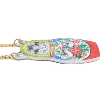 Yuko higuchi ヒグチユウコ 【新品同様】メラントリックヘムライト ネコリョーシカ ネックレス