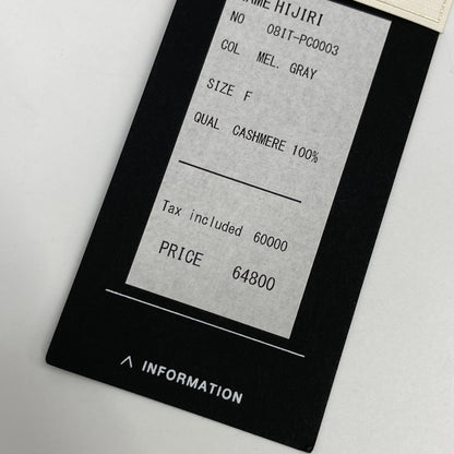 TOYOBOSHI トウヨウボウシ ｸﾞﾚｰ HIJIRI 08IT-PC0003 ｶｼﾐﾔ ｶｰﾃﾞｨｶﾞﾝ トップス Ｆ