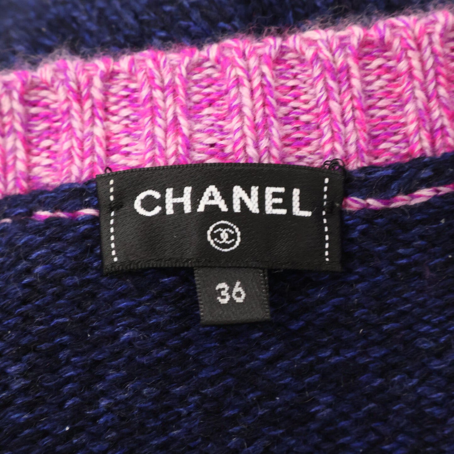 CHANEL シャネル 【美品/国内正規】P73911K10586 ココマーク カシミヤ100％ ニットセーター/ トップス 36