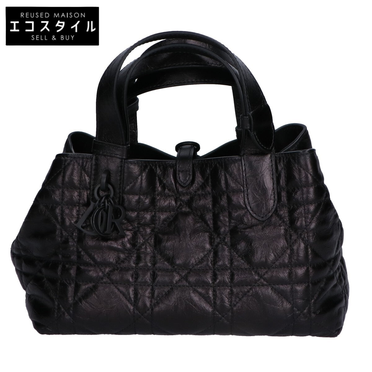 Christian Dior クリスチャンディオール 新品同様 マクロカナージュ クリンクルド カーフスキン Toujours バッグ スモール トートバッグ