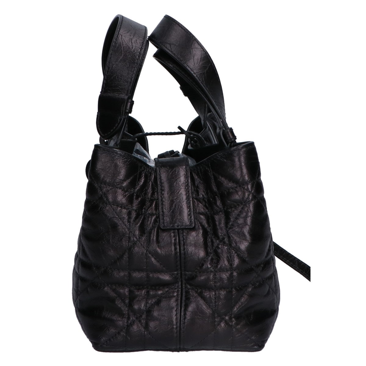 Christian Dior クリスチャンディオール 新品同様 マクロカナージュ クリンクルド カーフスキン Toujours バッグ スモール トートバッグ