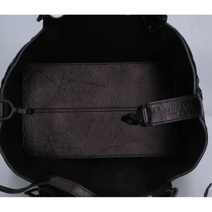 Christian Dior クリスチャンディオール 新品同様 マクロカナージュ クリンクルド カーフスキン Toujours バッグ スモール トートバッグ