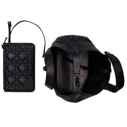 Christian Dior クリスチャンディオール 新品同様 マクロカナージュ クリンクルド カーフスキン Toujours バッグ スモール トートバッグ