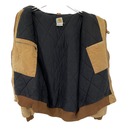 Carhartt カーハート ﾍﾞｰｼﾞｭ USA製 ｷﾙﾃｨﾝｸﾞﾗｲﾅｰ ﾀﾞｯｸ ﾌｰﾄﾞｼﾞｬｹｯﾄ ジャケット ＸＬ