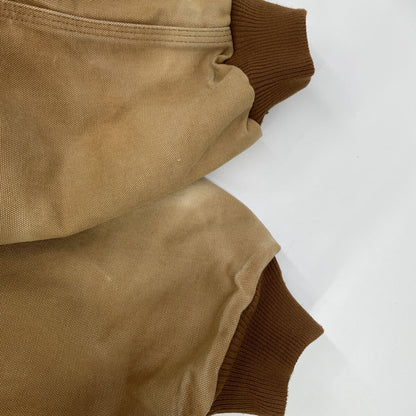 Carhartt カーハート ﾍﾞｰｼﾞｭ USA製 ｷﾙﾃｨﾝｸﾞﾗｲﾅｰ ﾀﾞｯｸ ﾌｰﾄﾞｼﾞｬｹｯﾄ ジャケット ＸＬ