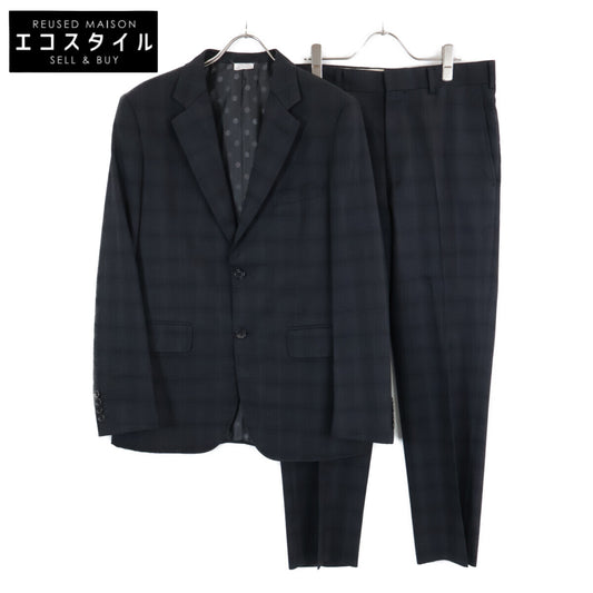 COMMEdesGARCONS HOMME DEUX コムデギャルソンオムドゥ DD-P002 ｸﾞﾚｰ ｳｰﾙ ﾁｪｯｸ 裏地ﾄﾞｯﾄ ｽｰﾂ スーツ セットアップ Ｍ