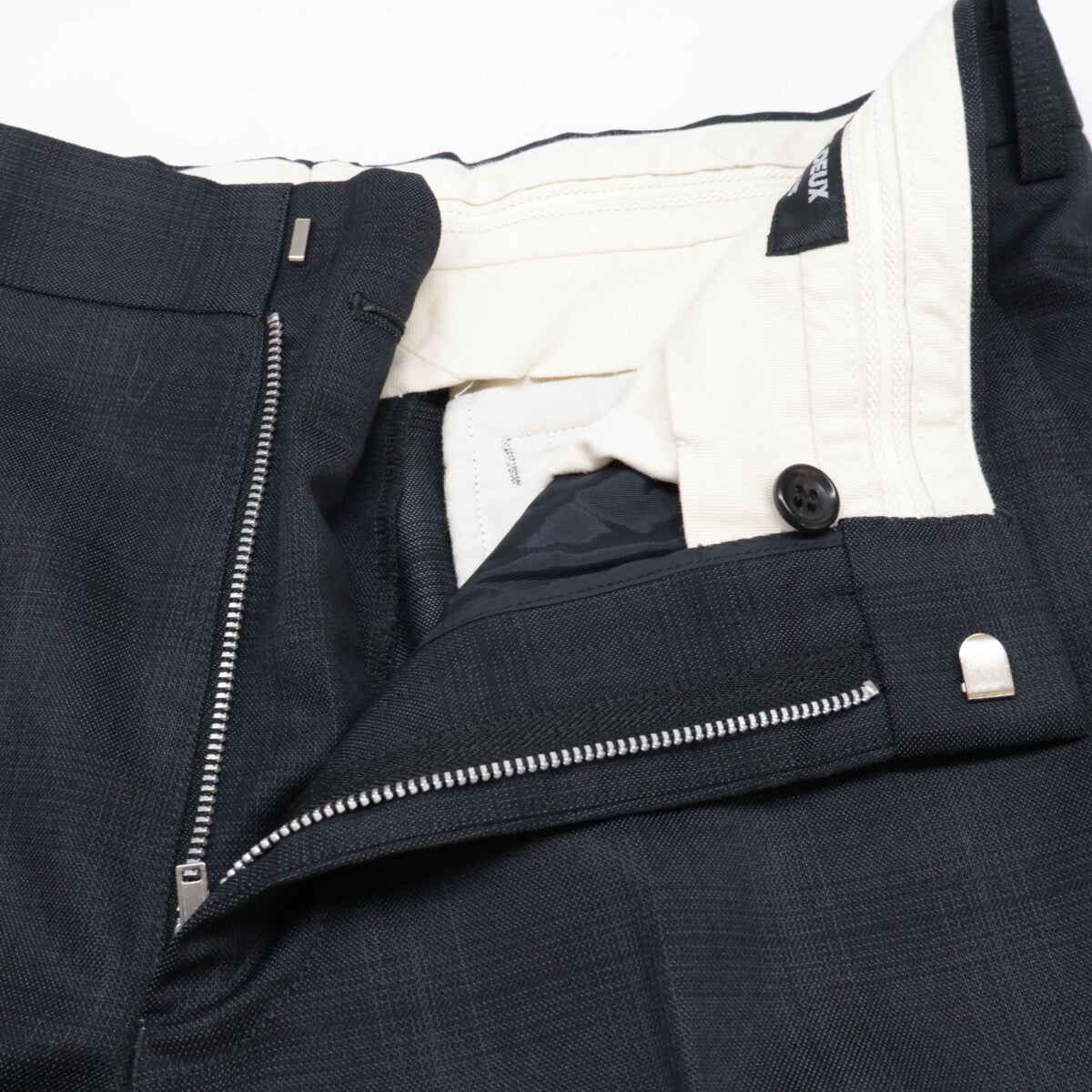 COMMEdesGARCONS HOMME DEUX コムデギャルソンオムドゥ DD-P002 ｸﾞﾚｰ ｳｰﾙ ﾁｪｯｸ 裏地ﾄﾞｯﾄ ｽｰﾂ スーツ セットアップ Ｍ