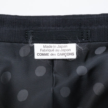 COMMEdesGARCONS HOMME DEUX コムデギャルソンオムドゥ DD-P002 ｸﾞﾚｰ ｳｰﾙ ﾁｪｯｸ 裏地ﾄﾞｯﾄ ｽｰﾂ スーツ セットアップ Ｍ
