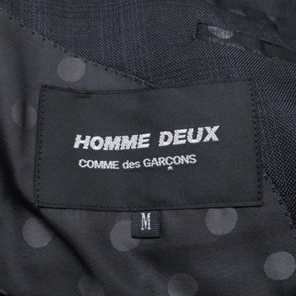 COMMEdesGARCONS HOMME DEUX コムデギャルソンオムドゥ DD-P002 ｸﾞﾚｰ ｳｰﾙ ﾁｪｯｸ 裏地ﾄﾞｯﾄ ｽｰﾂ スーツ セットアップ Ｍ