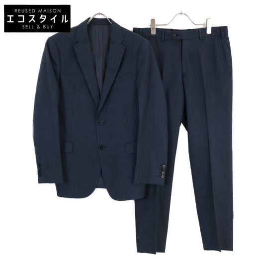 ARMANI COLLEZIONI アルマーニコレッツォーニ UCGME0 ﾈｲﾋﾞｰ ｳｰﾙｺｯﾄﾝ ｽｰﾂ スーツ セットアップ 48