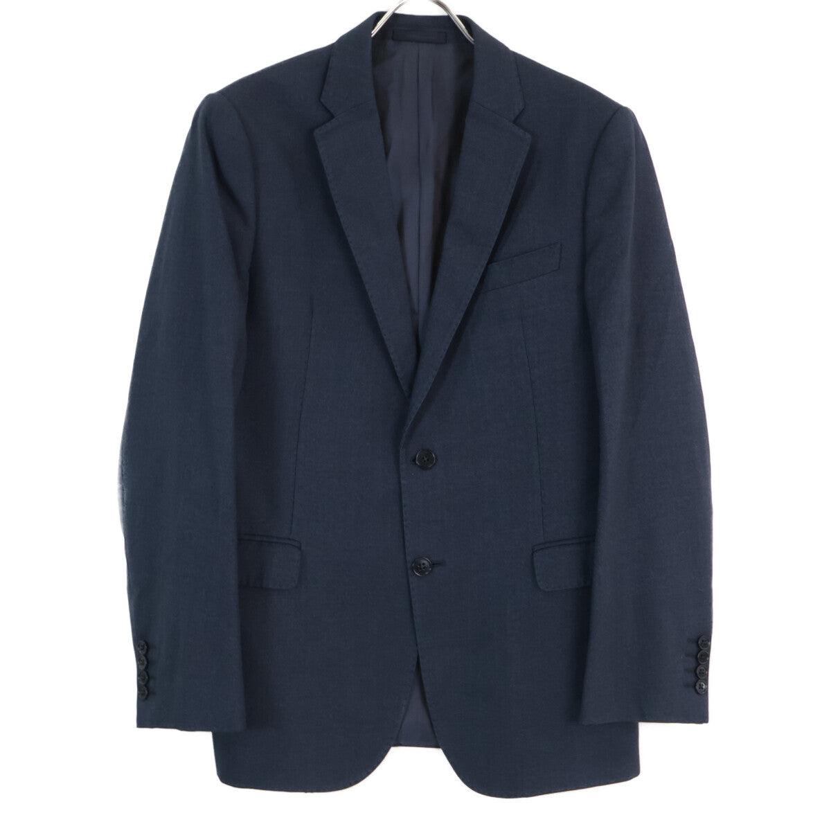 ARMANI COLLEZIONI アルマーニコレッツォーニ UCGME0 ﾈｲﾋﾞｰ ｳｰﾙｺｯﾄﾝ ｽｰﾂ スーツ セットアップ 48