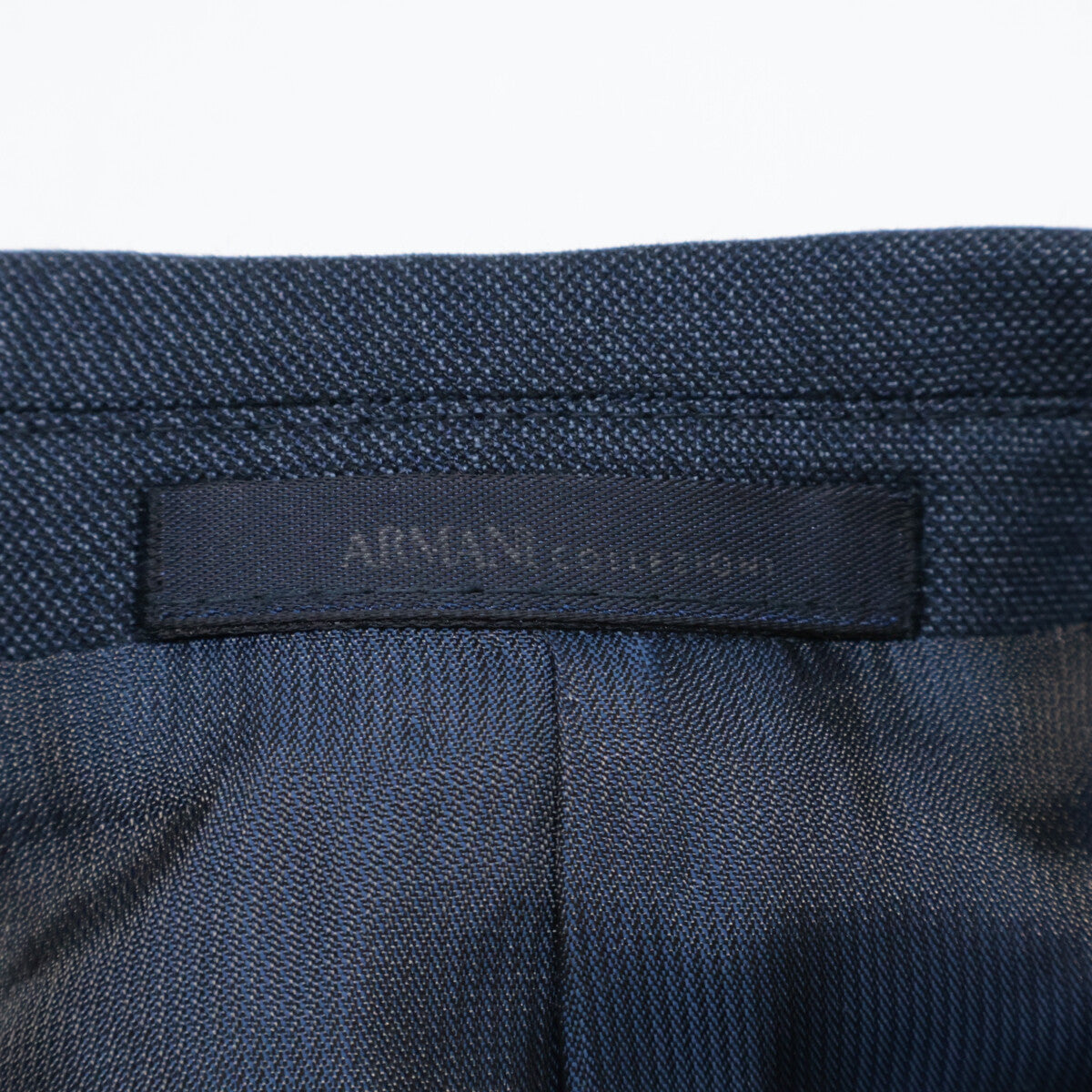 ARMANI COLLEZIONI アルマーニコレッツォーニ UCGME0 ﾈｲﾋﾞｰ ｳｰﾙｺｯﾄﾝ ｽｰﾂ スーツ セットアップ 48