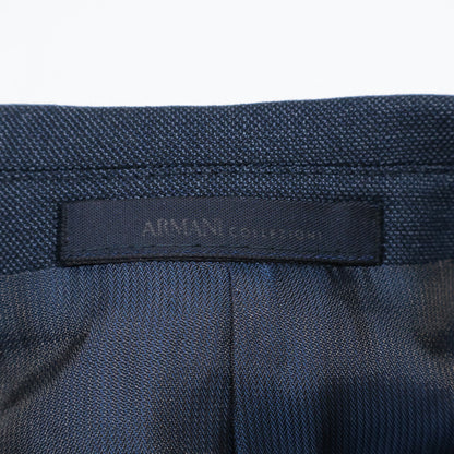 ARMANI COLLEZIONI アルマーニコレッツォーニ UCGME0 ﾈｲﾋﾞｰ ｳｰﾙｺｯﾄﾝ ｽｰﾂ スーツ セットアップ 48