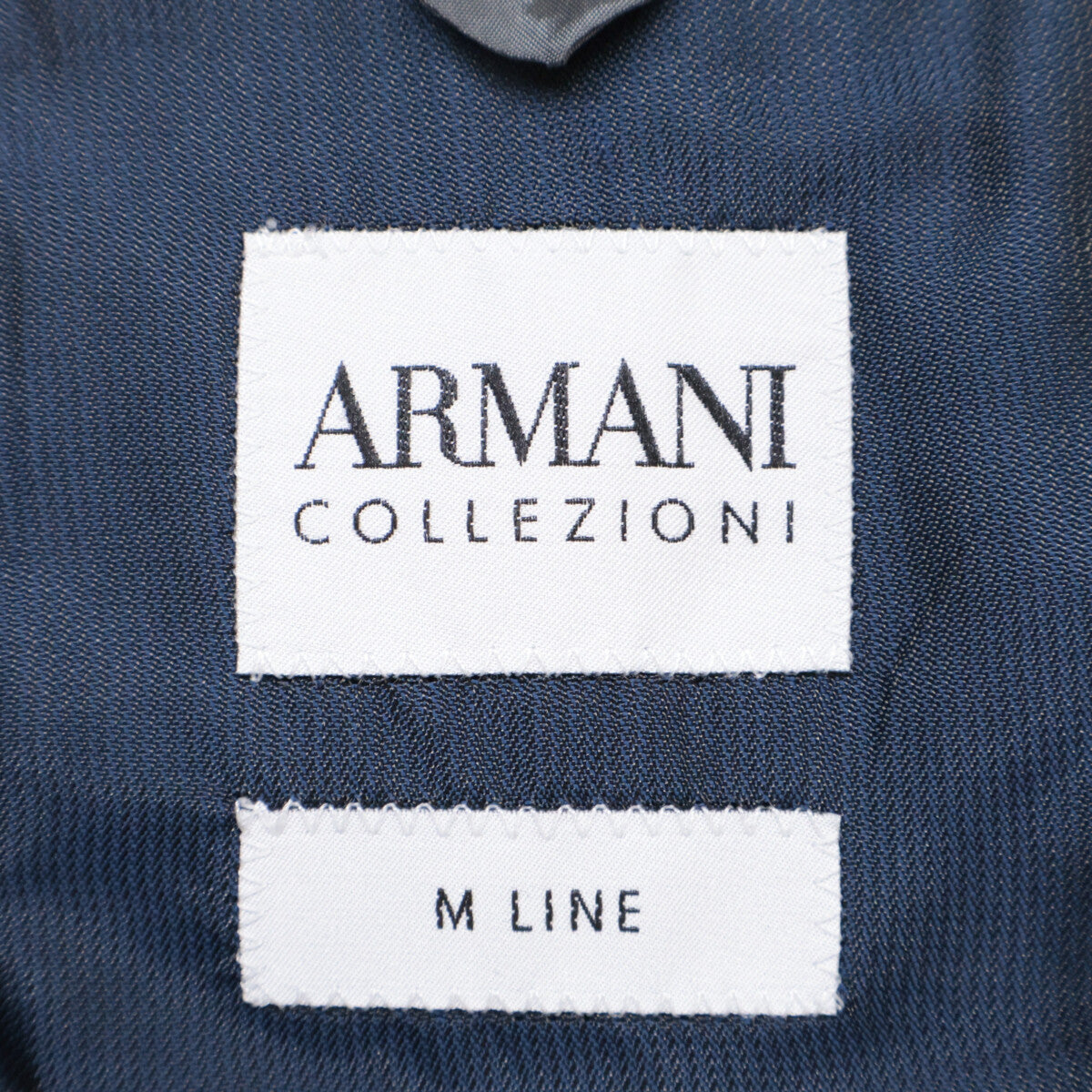 ARMANI COLLEZIONI アルマーニコレッツォーニ UCGME0 ﾈｲﾋﾞｰ ｳｰﾙｺｯﾄﾝ ｽｰﾂ スーツ セットアップ 48