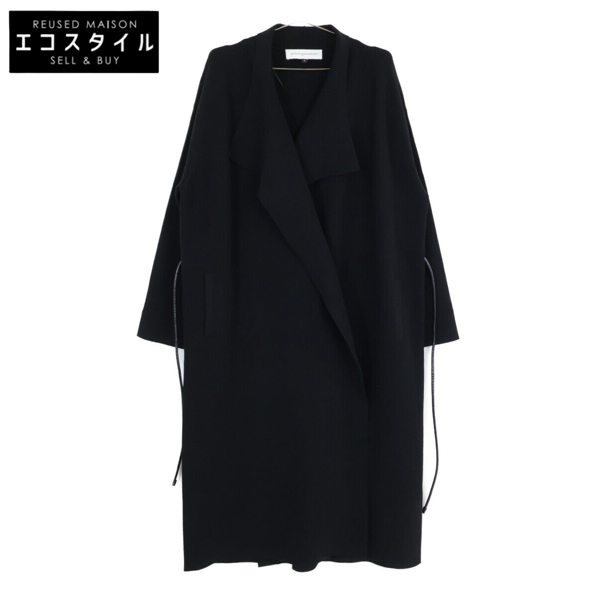 Adolfo Dominguez アドルフォドミンゲス 8445574284227 ﾌﾞﾗｯｸ ﾛﾝｸﾞｺｰﾄ コート Ｓ