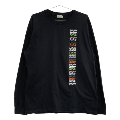 DIOR ディオール 413J642A0817 ﾌﾞﾗｯｸ 24SS ｺｯﾄﾝ ﾏﾙﾁｶﾗｰﾛｺﾞ 長袖Tｼｬﾂ トップス M