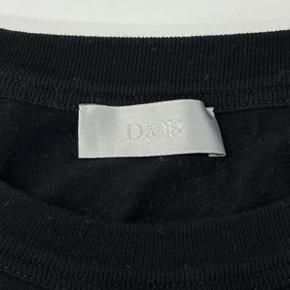 DIOR ディオール 413J642A0817 ﾌﾞﾗｯｸ 24SS ｺｯﾄﾝ ﾏﾙﾁｶﾗｰﾛｺﾞ 長袖Tｼｬﾂ トップス M