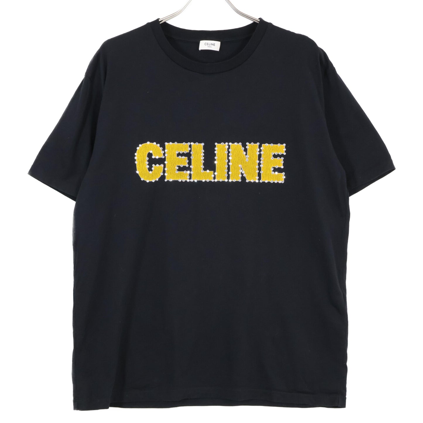 CELINE セリーヌ 2X15M671Q ﾌﾞﾗｯｸ ｸﾗｯｸﾛｺﾞｽﾄｰﾝﾃﾞｻﾞｲﾝTｼｬﾂ トップス Ｓ